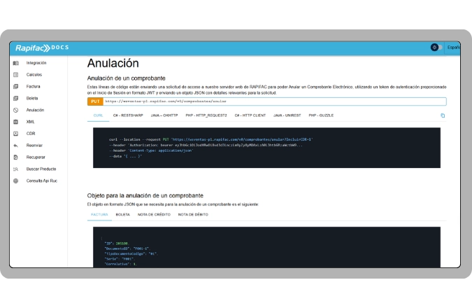 Anulación de Comprobantes