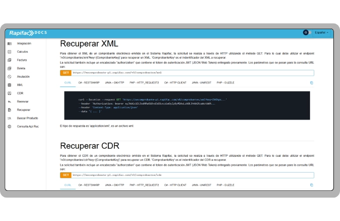 Administrar XML y CDR