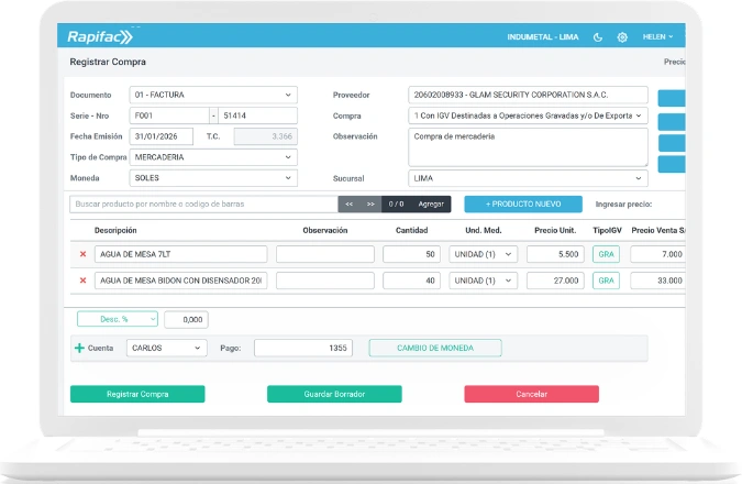 Control de Inventario