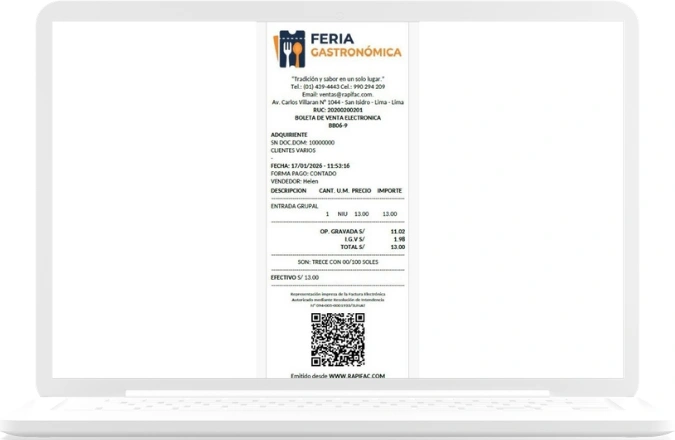 Venta y emisión de boletos