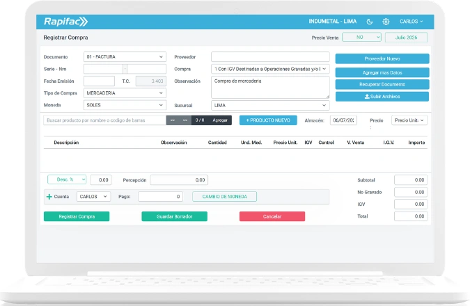 Documentos de compra 
