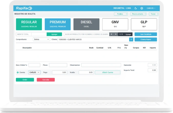 Gestión de ventas