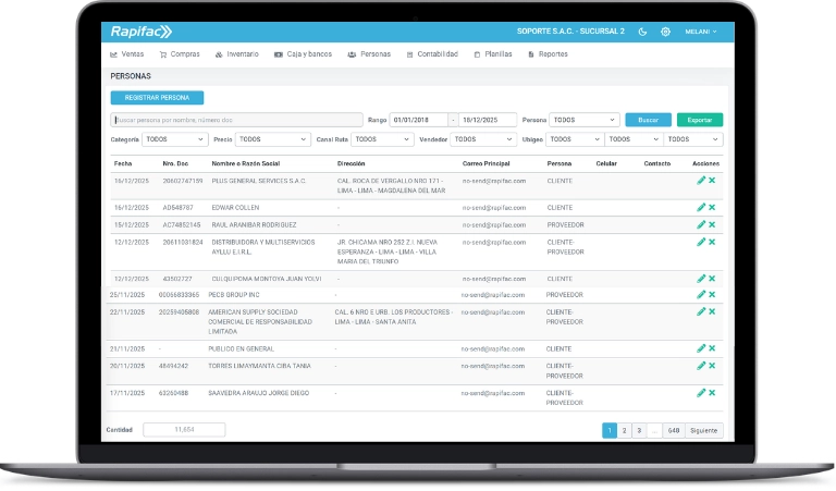 Sistema de Ventas Rapifac